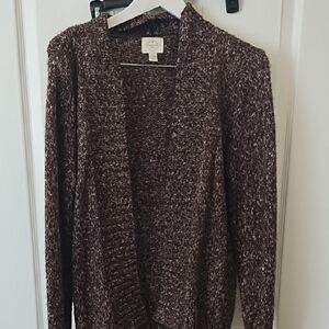 Women's Brown St Johns bay Cardigan Sweater Size Large